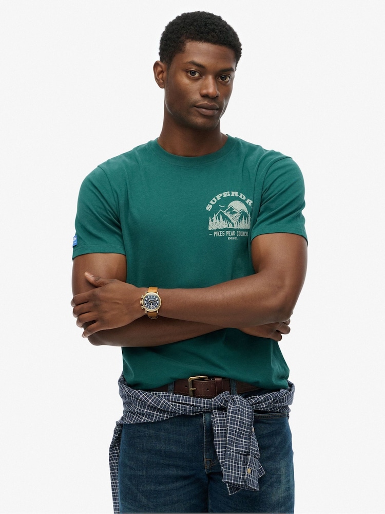 Superdry Lo-fi Outdoors Chest T-Shirt - Imagen 1 de 7