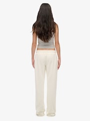 Superdry White Athletic Print Flare Joggers - Image 2 of 7