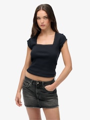 Minissaia Denim Superdry - Imagem 1 de 7
