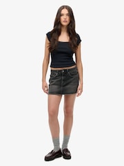 Minissaia Denim Superdry - Imagem 3 de 7