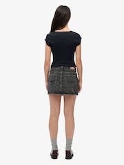 Minissaia Denim Superdry - Imagem 4 de 7