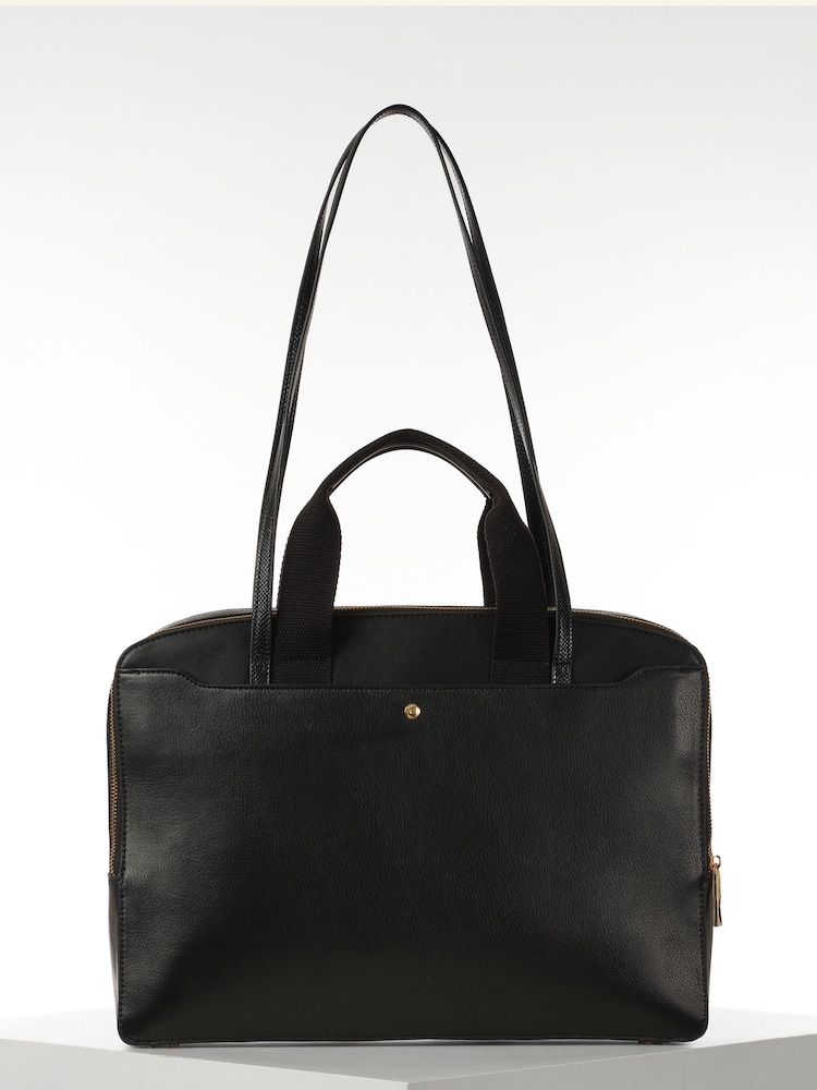 Luella Grey Laptop Black Bag - Image 2 of 6