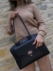 Luella Grey Laptop Black Bag - Image 5 of 6
