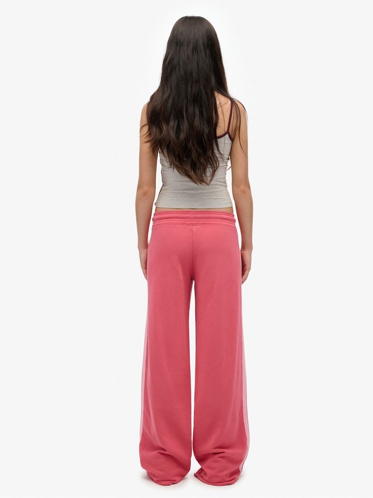 Superdry Red Athletic Essentials Logo Straight Joggers - Image 2 of 7 Superdry Red Athletic Essentials Logo Straight Joggers - Image 2 of 7