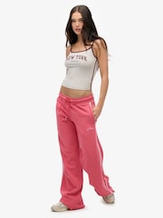 Superdry Red Athletic Essentials Logo Straight Joggers - Image 3 of 7