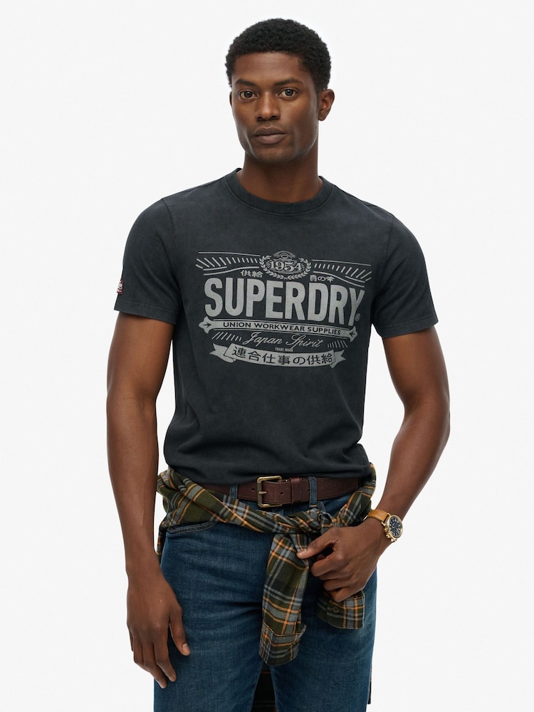 Camiseta Superdry Heritage Brand Relaxed - Imagem 1 de 7
