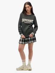 Superdry Grey Slouchy Intarsia Graphic Knitted Jumper - Image 3 of 6