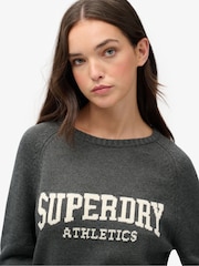 Superdry Grey Slouchy Intarsia Graphic Knitted Jumper - Image 5 of 6