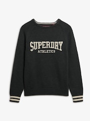 Superdry Grey Slouchy Intarsia Graphic Knitted Jumper - Image 6 of 6