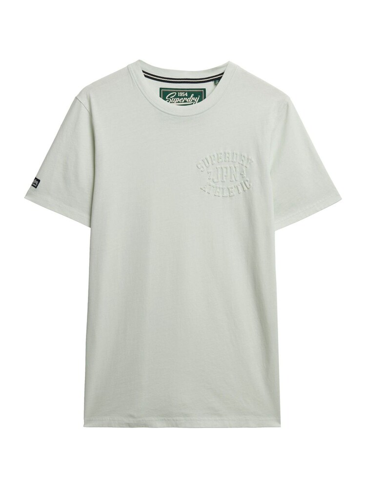 Superdry Cream Athletic Embossed Relaxed T-Shirt - Image 7 of 7