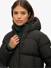 Superdry Black Hooded 5 Baffle Sports Puffer Jacket - Image 6 of 8