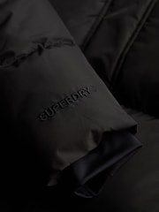 Superdry Black Hooded 5 Baffle Sports Puffer Jacket - Image 8 of 8