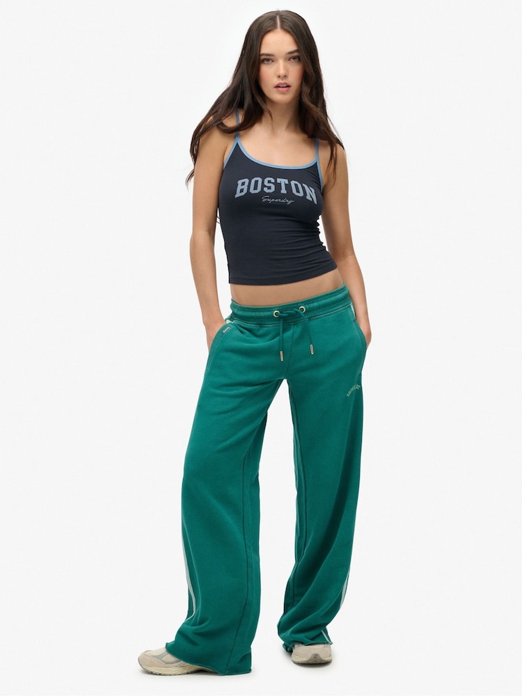 Superdry Green Athletic Essentials Logo Straight Joggers - Image 1 of 6