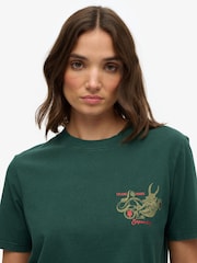Superdry Green Tokyo Narrative Relaxed T-Shirt - Image 4 of 5
