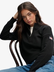 Suéter de malha desleixada com zíper médio Superdry - Imagem 4 de 6