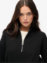Suéter de malha desleixada com zíper médio Superdry - Imagem 5 de 6