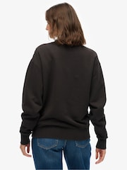 Superdry Black Souvenir Graphic Loose Crew Sweatshirt - Image 2 of 7
