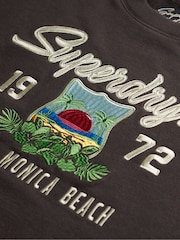 Superdry Black Souvenir Graphic Loose Crew Sweatshirt - Image 6 of 7