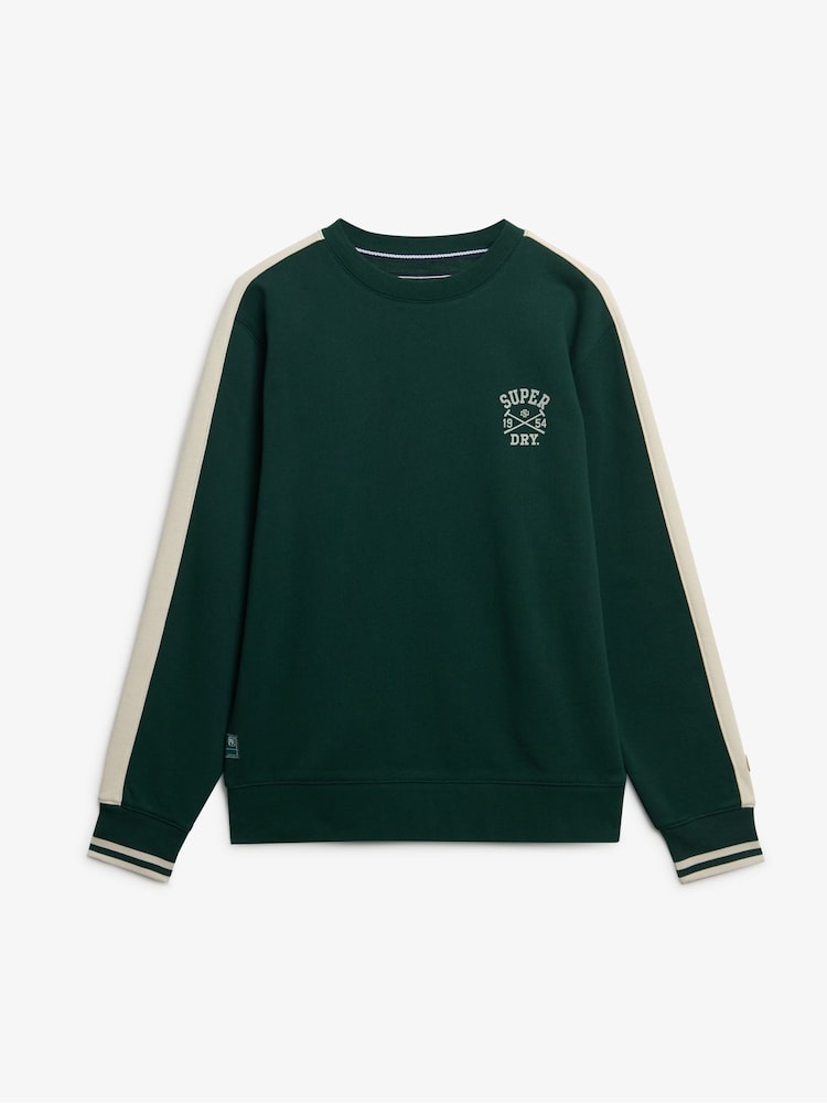 Superdry Green Athletic Club Crew Sweatshirt - Image 6 of 6