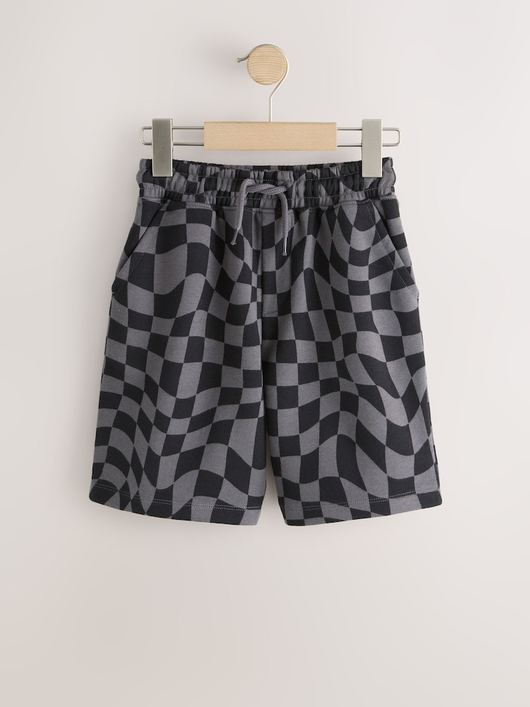 Black Check Regular Fit Basic Shorts (3-16yrs) - Image 1 of 5