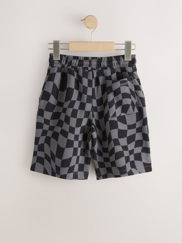 Black Check Regular Fit Basic Shorts (3-16yrs) - Image 2 of 5