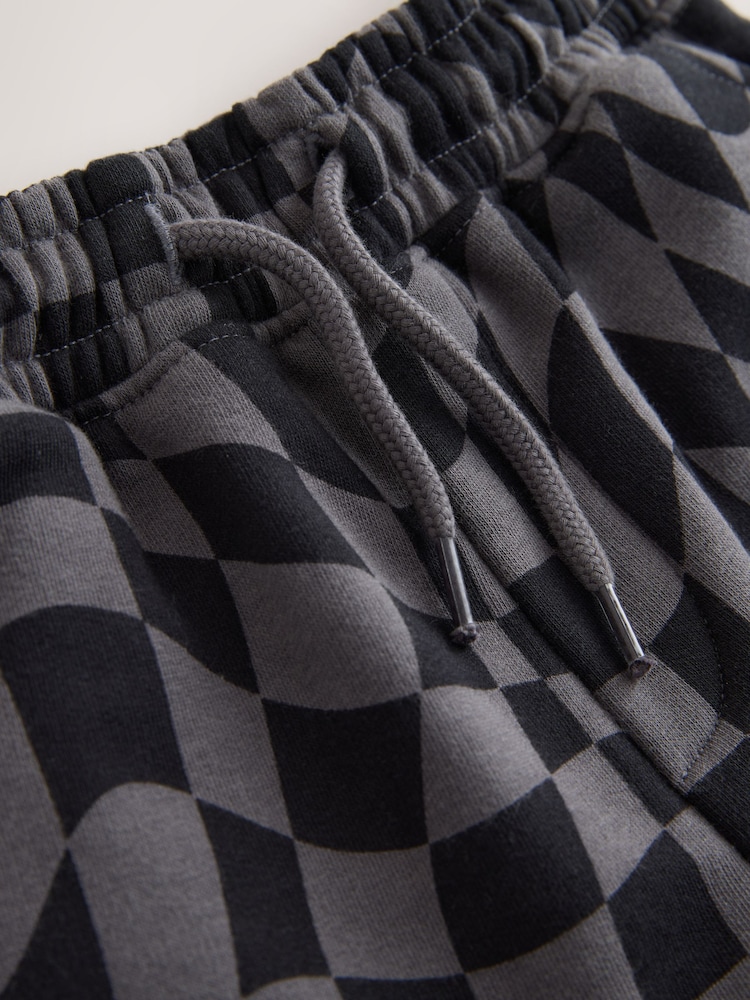 Black Check Regular Fit Basic Shorts (3-16yrs) - Image 5 of 5