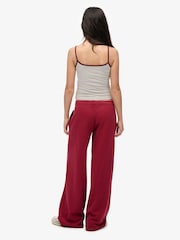 Superdry Red Athletic Essentials Wide Leg Joggers - Image 2 of 8