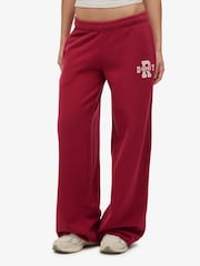Superdry Red Athletic Essentials Wide Leg Joggers - Image 5 of 8