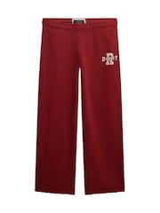 Superdry Red Athletic Essentials Wide Leg Joggers - Image 8 of 8