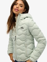 Superdry Grey Hooded Fuji Lite Wave Padded Jacket - Image 5 of 7