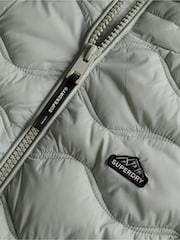 Superdry Grey Hooded Fuji Lite Wave Padded Jacket - Image 7 of 7