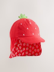 فراولة لون أحمر - قبعة تغطي الرأس والرقبة (3 أشهر - 10 سنوات) - Image 3 of 5