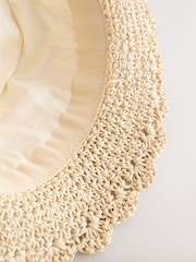 Cream Straw Sun Hat (3mths-13yrs) - Image 3 of 3
