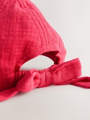 אדום - Bow Back Cap (3mths-10yrs) - תמונה 3 מתוך 3
