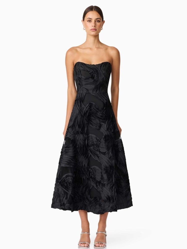 Elliatt Black Asher Midi Dress - Image 1 of 4 Elliatt Black Asher Midi Dress - Image 1 of 4