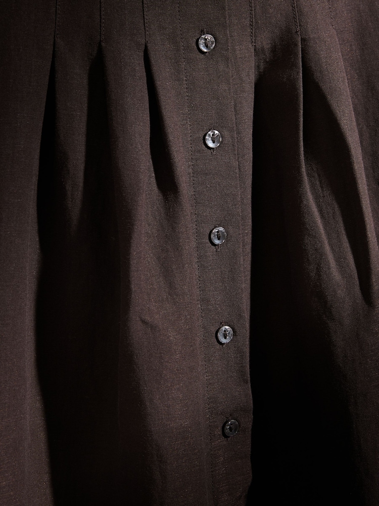 Chocolate Brown Pleated Playsuit - Image 9 of 9