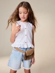 Brown Fringed Bum Bag Belt - Image 2 of 8