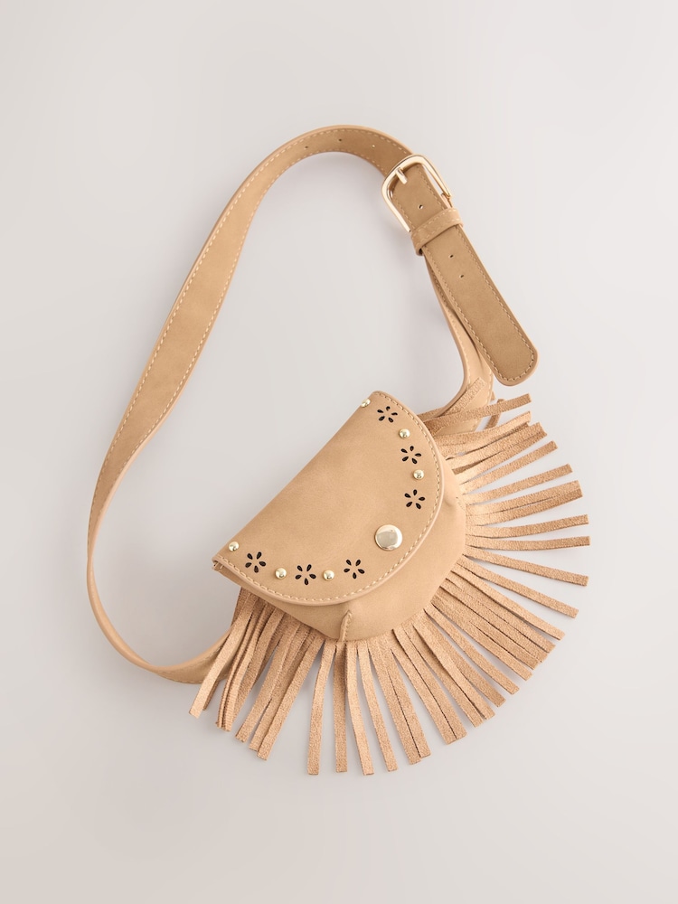 Fringe Crossbody Belt - Tan Montana West Fringe Belt Bag – Montana West World main image 4