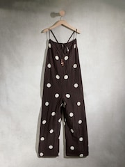 Chocolate Brown Cami Jumpsuit - Image 6 of 8