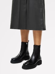 Radley Durham Crescent Chunky Square Toe Chelsea Black Boots - Image 1 of 5
