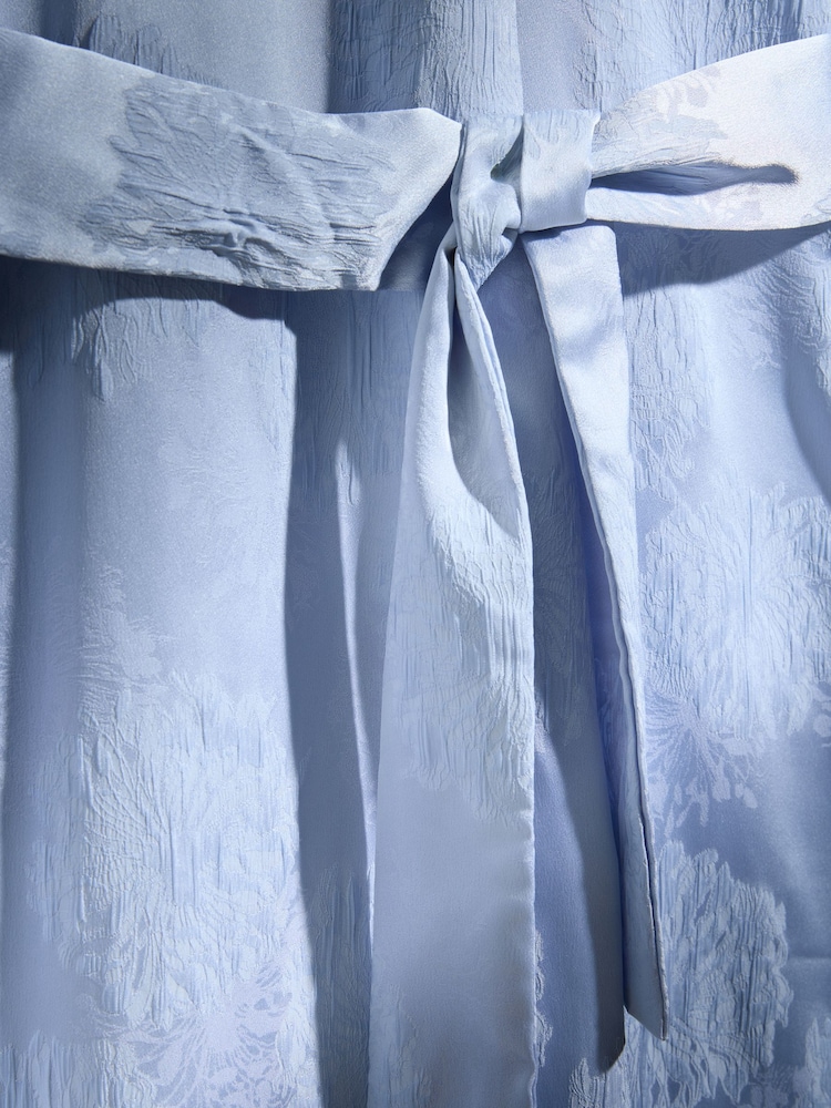 Azul - Satin Jacquard Dressing Gown - Imagen 9 de 9