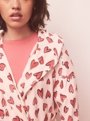 Pink Heart Cosy Lightweight Dressing Gown - Image 5 of 10