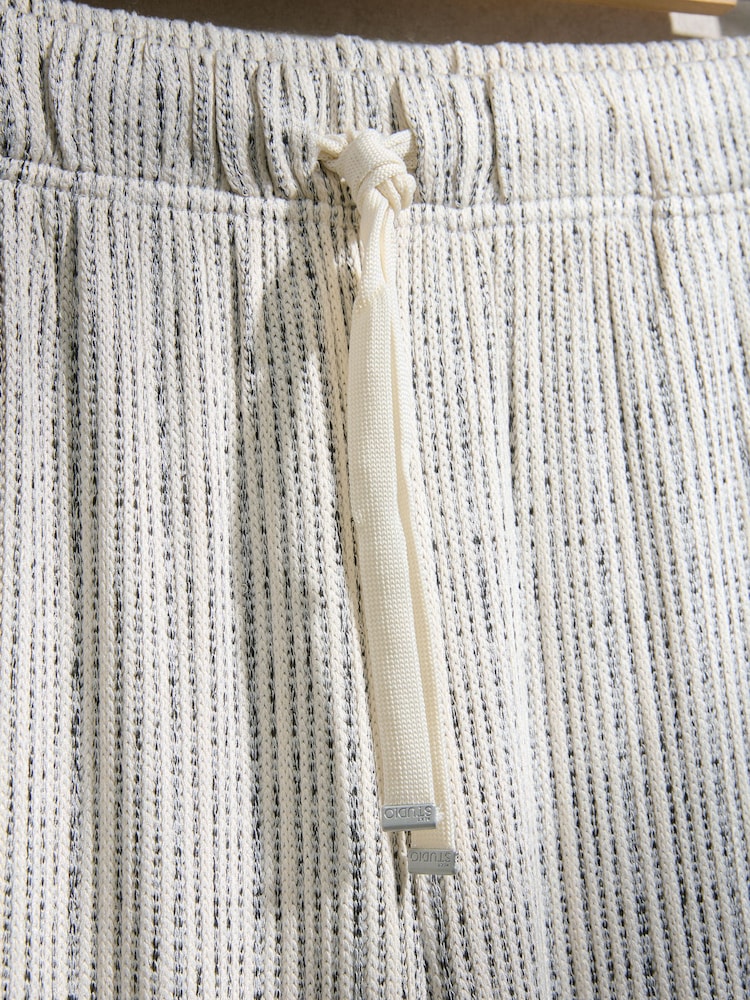 Monochrome Stripe Short Sleeve Loungewear Set - Image 7 of 7