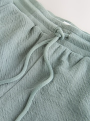 Teal Blue Textured Shorts - Image 9 of 9