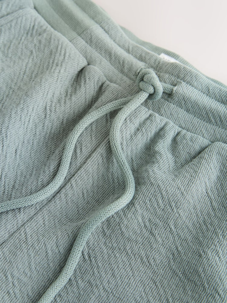 Teal Blue Textured Shorts - Image 9 of 9