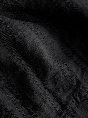 Negru - Pantaloni scurți cu in - Imaginea 7 din 7