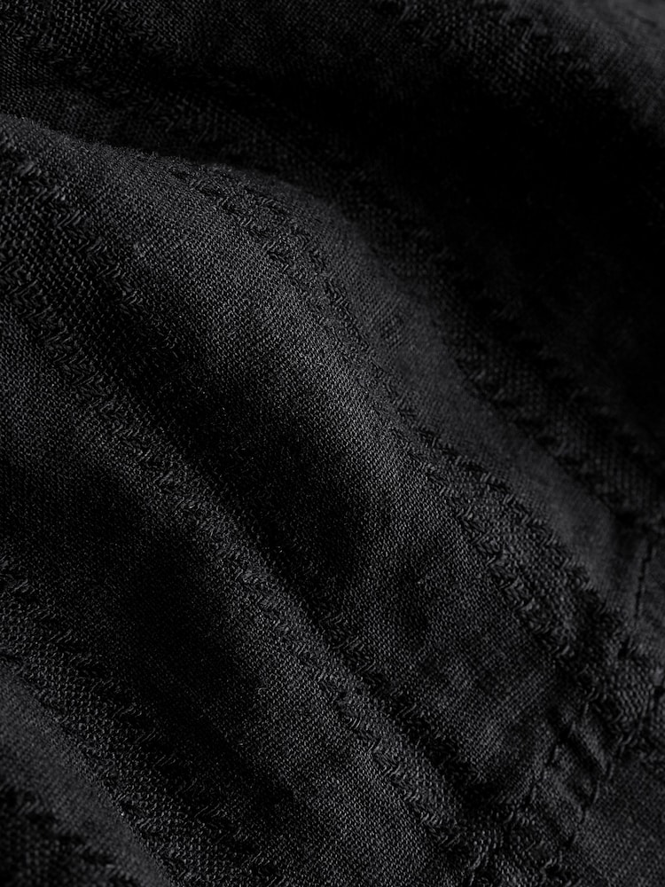 Negru - Pantaloni scurți cu in - Imaginea 7 din 7