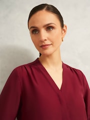 Hobbs Red Mimi Blouse - Image 4 of 5