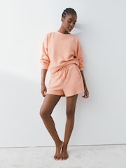 Coral Pink Textured Shorts - Image 2 of 8