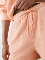 Coral Pink Textured Shorts - Image 5 of 8